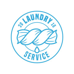 Laundry service vector template logo