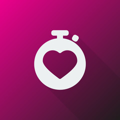 White Heart Rate Monitor icon on pink background