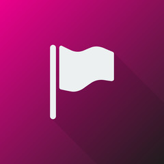 White Flag icon on pink background