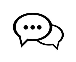 Chat Flat Icon with shadow Vector