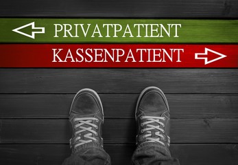 Zweiklassenmedizin Konzept
