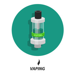 Flat vaping icon circle