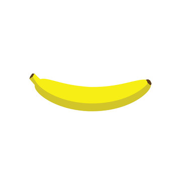 Banana. Icon of banana isolated on white background.