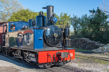 Fototapeta premium Locomotive à vapeur, monument historique, Baie de Somme, Picardie, France