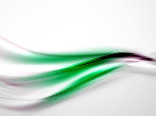 Fototapeta premium Futurystyczny zielony kolor w szablonie fali
