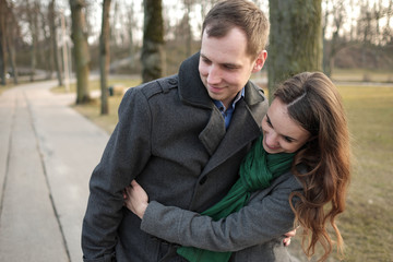 Fototapeta premium Elvis and Diana - pre-wedding outdoor shooting session for a young couple