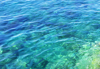 Soft blurred texture of blue water