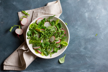 Spring salad with radishes