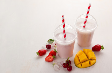 Berry  and ice cream milkshake (smoothie)
