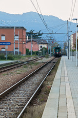 Fototapeta na wymiar Mandello del Lario railway station Lake Como Italy