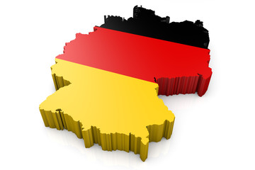 Umriss Deutschland 3d