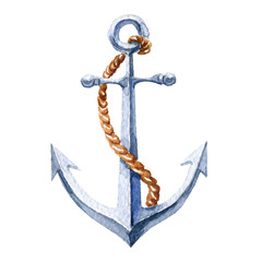 Watercolor anchor icon - 111091505