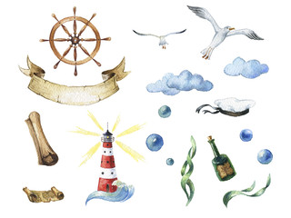 Watercolor anchor icon - 111091559