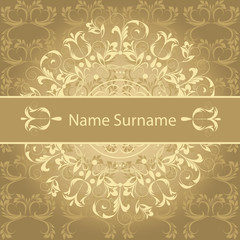 Greeting card. Mandala pattern 