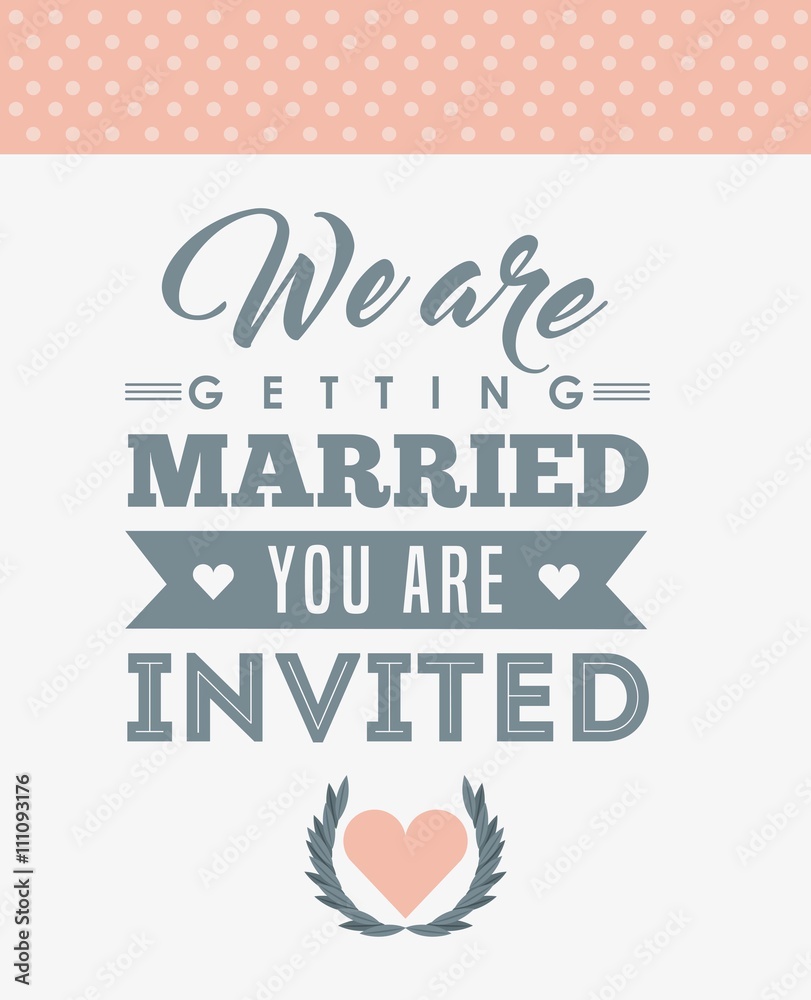 Sticker wedding invitation design 