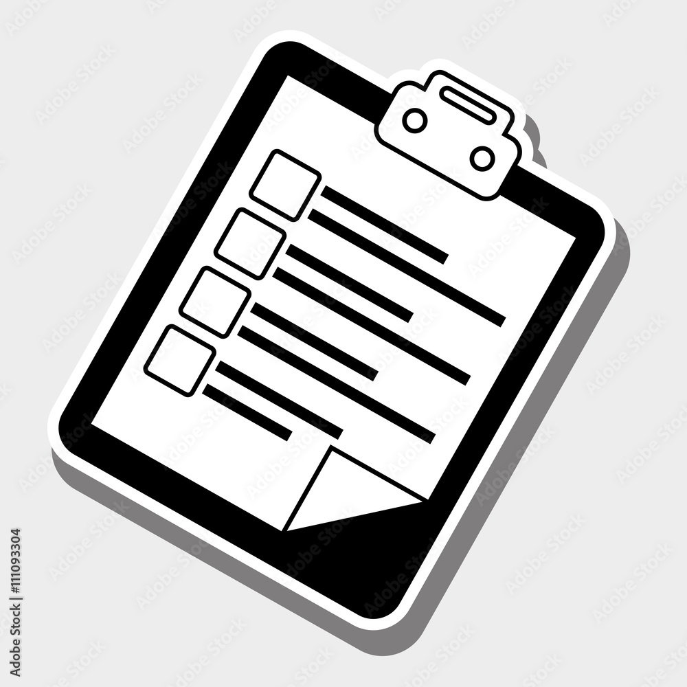 Sticker checklist icon design 