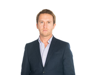 handsome man in suit isolated