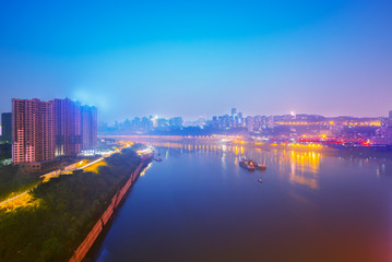 night chongqing harbor