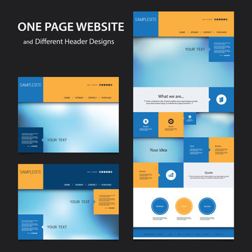 One Page Website Design Template for Your Business