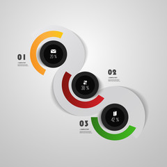 Infographics Cover - Colorful Circle Designs with Icons