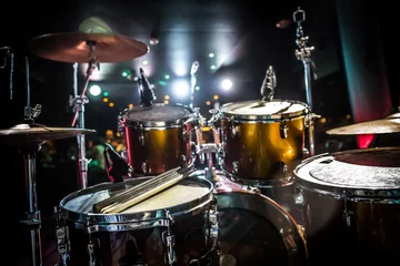 Fotobehang Drum on stage © Andrei Armiagov