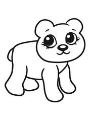 go girl female woman stroll sweet cute comic cartoon teddy bear