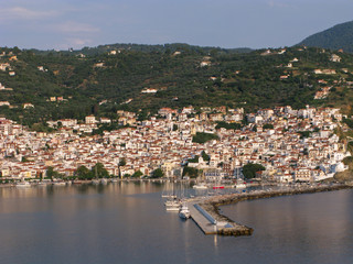Fototapeta na wymiar Skopelos town panorama, Greece