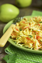 Coleslaw with apple.