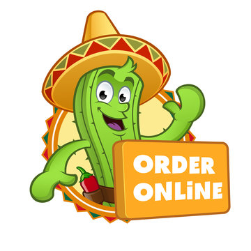 cactus con un botón donde pone pedido online 
