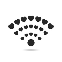 Wifi icon. Vector wi-fi isolated.