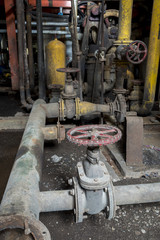 Vintage valve in heavy industry  factory