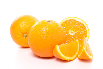 fresh orange isolated on white