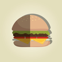 delicious burger  design 