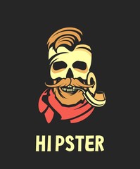 hipster men pipe