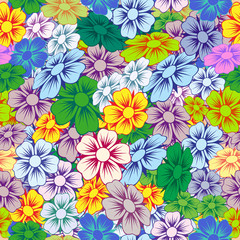 Background made up of flowers and plants.