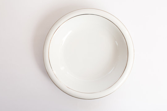 Empty plate isolated on a white background