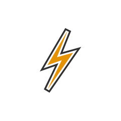 Thunder Icon. Vector logo element for template