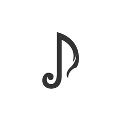 Music Icon. Vector logo element for template