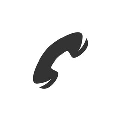 Handset Icon. Vector logo element for template