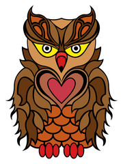 Big serious brown owl