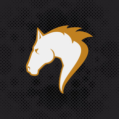 Horse head stylized vector illustration