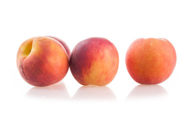 peaches isolated on white background