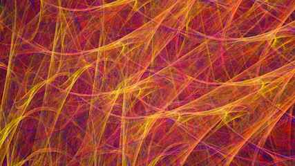 Chaos threads. Mysterious psychedelic relaxation wallpaper. Sacred geometry. Fractal abstract pattern. Digital artwork creative graphic design. Format 16:9 widescreen monitors.