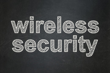Fototapeta premium Privacy concept: Wireless Security on chalkboard background