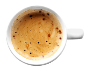 Cup of coffee isolated on white
