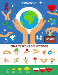 Charity Flat Isolated Concept