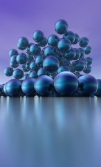 boules volantes - bain de peinture