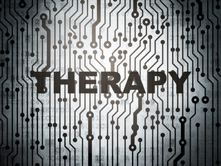 Healthcare concept: circuit board with Therapy