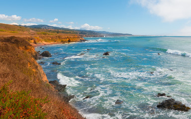 Pacific Coast. Fantastic views along the road on California State Route 1