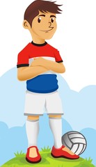 Croatia Soccer Character